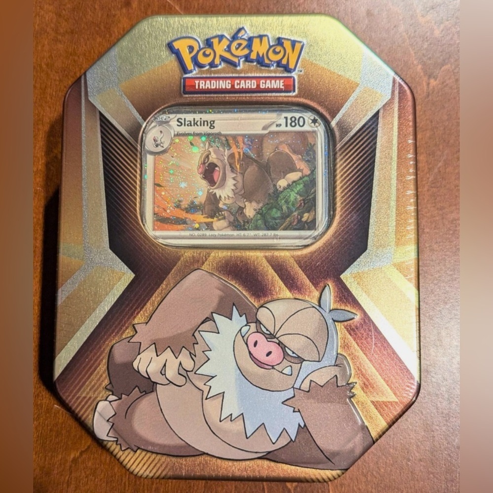 Sealed Pokemon Trading Card Game Tin with Slaking NWT